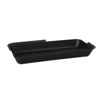 Herbruikbaar rechthoekige menuschalen / menubakken 11,7 x 23,4 x 3 cm zwart, foodbox reusable 