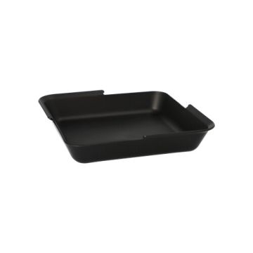 Herbruikbaar menuschalen / menubakken vierkant 11,7 x 23,4 x 3 cm zwart, foodbox reusable 