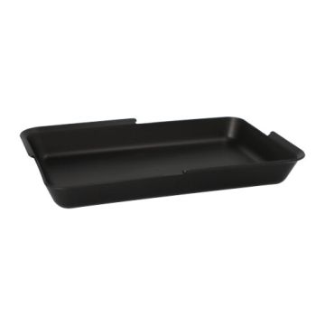 Herbruikbaar rechthoekige menuschalen / menubakken 15,6 x 23,4 x 2,9 cm zwart, foodbox reusable