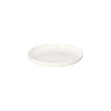 Herbruikbare fingerfood bord rond Ø 12 cm · 1,2 cm amuse servies "Ano" wit