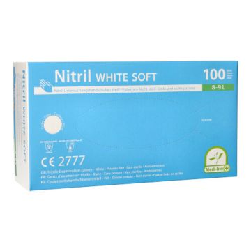 "Medi-Inn®" Handschoenen Nitril poedervrij "White Soft" wit L