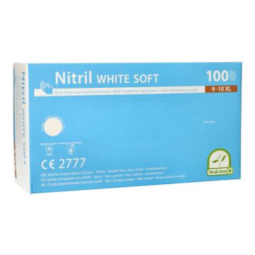 "Medi-Inn®" Handschoenen Nitril poedervrij "White Soft" wit Maat XL