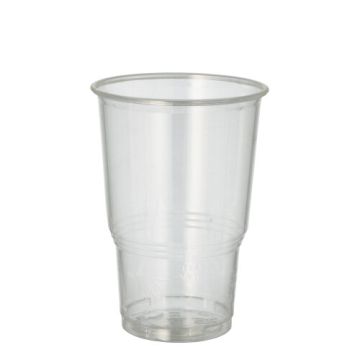 Drinkbekers voor koude dranken, PLA "pure" 0,25 l Ø 7,8 cm · 11 cm glashelder met schuimkraag