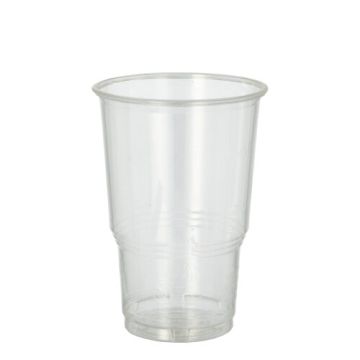 Drinkbekers voor koude dranken, PLA "pure" 0,25 l Ø 7,8 cm · 11 cm glashelder met schuimkraag