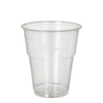 Drinkbekers voor koude dranken, PLA "pure" 0,3 l Ø 9,5 cm · 11 cm glashelder met schuimkraag