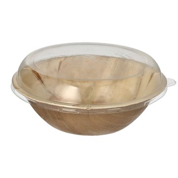 Schalen, Palmblad rond 800 ml Ø 21 cm · 8,5 cm met rPET deksel