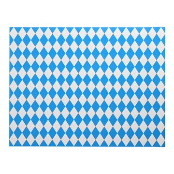 Placemats papier "Beiers blauw" 30 x 40 cm tafelmatje blauw/wit