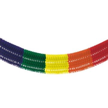 Guirlande extra groot, papier 10 m "Rainbow fringe" brandvertagend