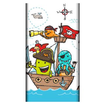 Gevouwen papieren tafelkleed piraten 120 cm x 180 cm "Pirate Crew"