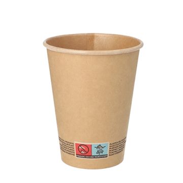 Drinkbekers, Karton 0,3 l Ø 9 cm · 11 cm bruin