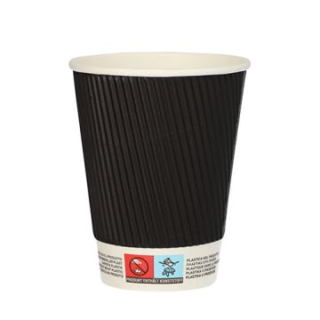 Drinkbekers, Karton "To Go" 0,3 l Ø 9 cm · 11 cm Ripple Wall