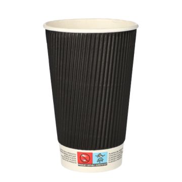 Drinkbekers, Karton "To Go" 0,4 l Ø 9 cm · 13,7 cm Ripple Wall