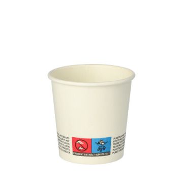 Kartonnen drinbekers "to go" 0,1 l Ø 6 cm · 6 cm FSC wit