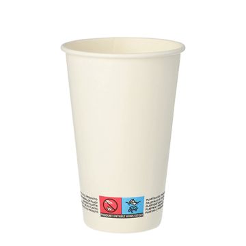 Drinkbekers, Karton "To Go" 0,3 l Ø 8 cm · 11,7 cm wit