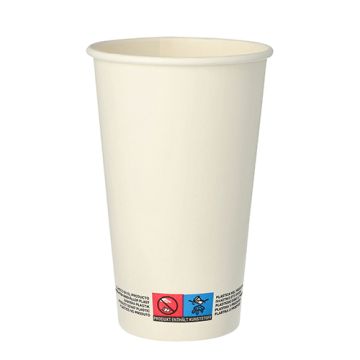 Drinkbekers, Karton "To Go" 0,4 l Ø 9 cm · 13,9 cm wit