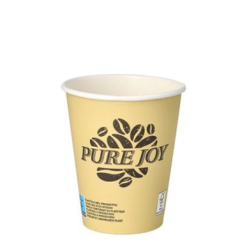 Drinkbekers, Karton "pure" 0,2 l Ø 8 cm · 9,2 cm creme "Pure Joy"