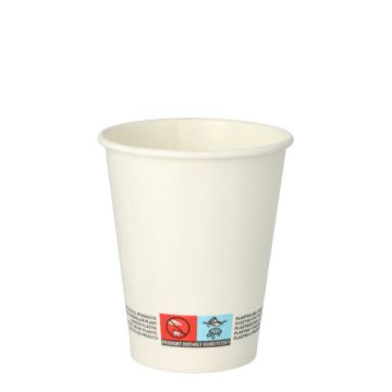 Drinkbekers, Karton "pure" 0,2 l Ø 8 cm · 9,2 cm wit