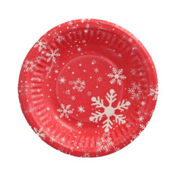 Schalen, karton rond Ø 19 cm · H 3 cm, met kerstmotief "Winter Time"