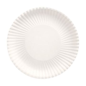 Diep bord kraft karton "pure" rond Ø 22 cm · 3 cm FSC wit