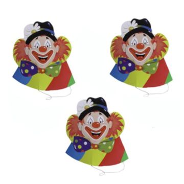 Feesthoedjes, partyhoedjes "Clown"