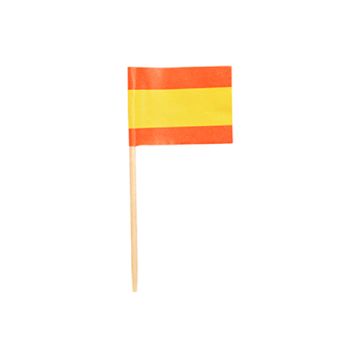 Cocktailprikkers met Spaanse vlag 8 cm, vlagprikker "Spanje", kaasprikkers