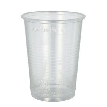 Drinkbekers, PP 0,4 l Ø 9,5 cm · 12,2 cm helder met schuimkraag