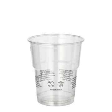 Bierbeker rPET 0,2 l Ø 7,8 cm · 8,9 cm glashelder gerecyclede drinkbekers