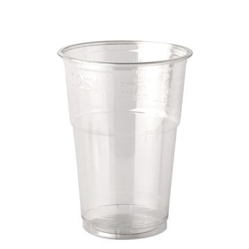 Bierbeker rPET 0,25 l Ø 7,8 cm ·10,7 cm glashelder gerecyclede drinkbekers