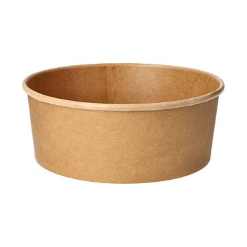 Saladeschalen, Karton rond 1300 ml Ø 18,4 cm · 7 cm bruin