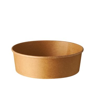 Saladeschalen, Karton rond 500 ml Ø 15 cm · 4,6 cm bruin