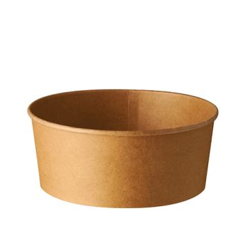 Saladeschalen, Karton rond 750 ml Ø 15 cm · 6 cm bruin