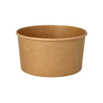 Saladeschalen to go van karton rond 1000 ml Ø 15 cm · 7,5 cm bruin, salade bowls