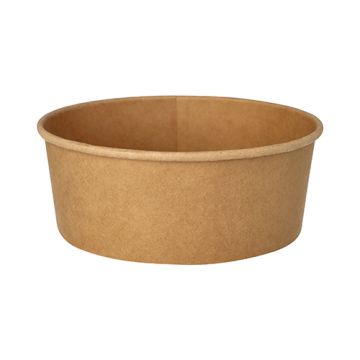 Saladeschalen to go van karton, rond 1300 ml Ø 18,4 cm · 7 cm bruin, salade bowls