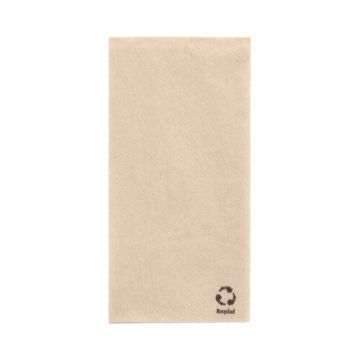 Servetten gerecycled papier 1-laags 1/8 vouw 33 cm x 33 cm FSC naturel