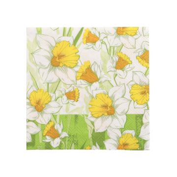 Servetten 3-laags 1/4 vouw 25 cm x 25 cm "Narciso"