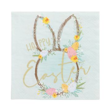 Servetten 3-laags 1/4 vouw 33 cm x 33 cm "Easter Accents"