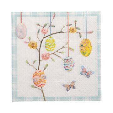 Servetten 3-laags 1/4 vouw 33 cm x 33 cm "Easter Branch"