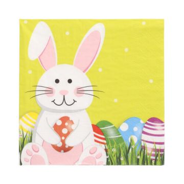 Servetten 3-laags 1/4 vouw 33 cm x 33 cm "Easter Bunny"