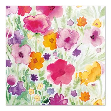 Servetten, 3-laags 1/4 vouw 33 cm x 33 cm "Flower Field"