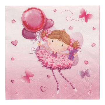 Servetten 3-laags 1/4 vouw 33 cm x 33 cm "Little Dancer", FSC, feestservetten