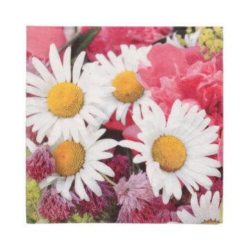 Servetten 3-laags 1/4 vouw 33 cm x 33 cm "Marguerite" - margriet, FSC