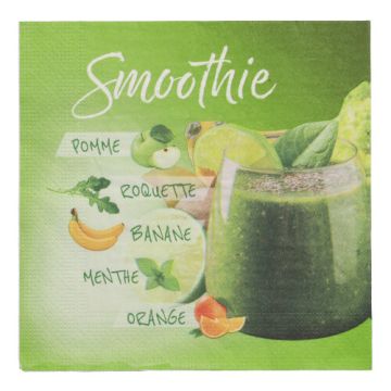 Servetten, 3-laags 1/4 vouw 33 cm x 33 cm "Smoothie"