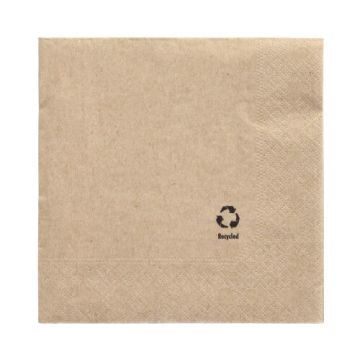 Servetten 3-laags 1/4 vouw 33 x 33 cm FSC gemaakt van gerecycled papier