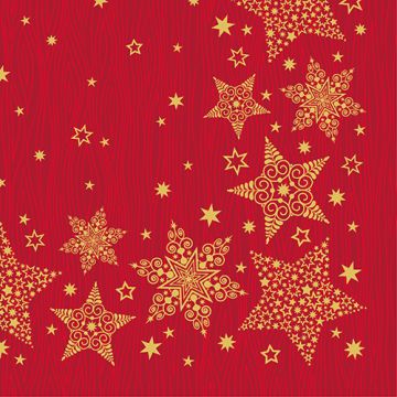 Servetten, 3-laags 1/4 vouw 40 cm x 40 cm "Christmas Shine"