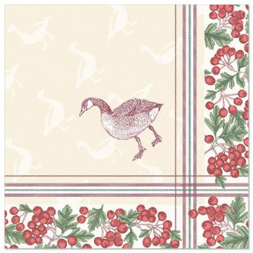 Servetten "ROYAL Collection" 1/4 vouw 40 cm x 40 cm "Goose"