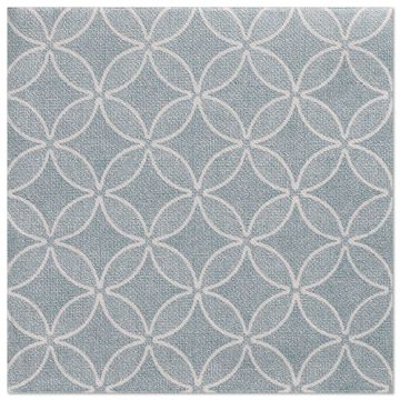 Servetten "ROYAL Collection" 1/4 vouw 40 cm x 40 cm arctisch blauw "Circle Flowers"