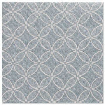 Servetten "ROYAL Collection" 1/4 vouw 40 cm x 40 cm arctisch blauw "Circle Flowers"