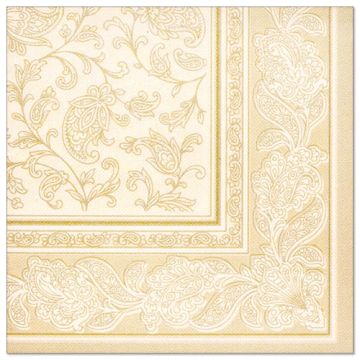 Servetten "ROYAL Collection" 1/4 vouw 40 cm x 40 cm champagne "Ornaments"