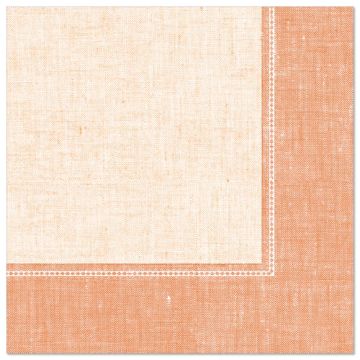 Servetten "ROYAL Collection" 1/4 vouw 40 cm x 40 cm terracotta "Linum"