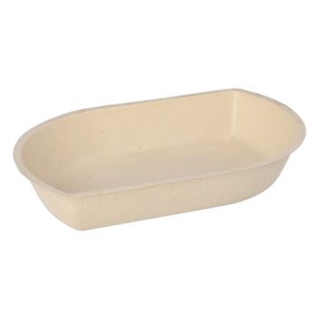 Bio snackbakje suikerriet 14,4 x 21 cm PFAS-vrij & plasticvrij frietbakje bagasse naturel